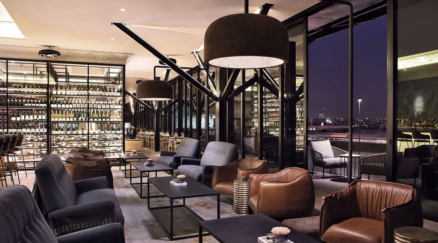 Chic bar scene at Marble, a top Johannesburg restaurant.