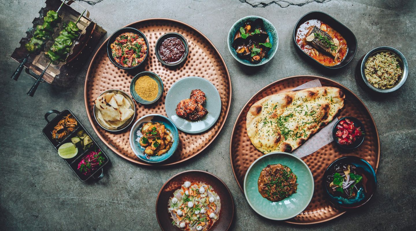 Interior of Thali, a contemporary Indian restaurant noted as one of the best in Cape Town South Africa