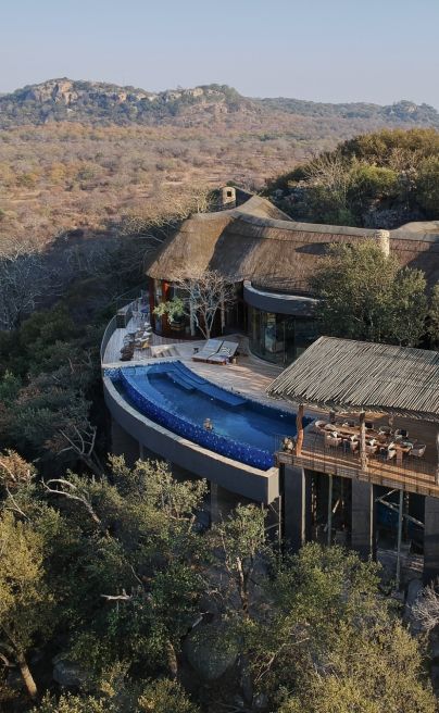 Singita Malilangwe House Aerial View