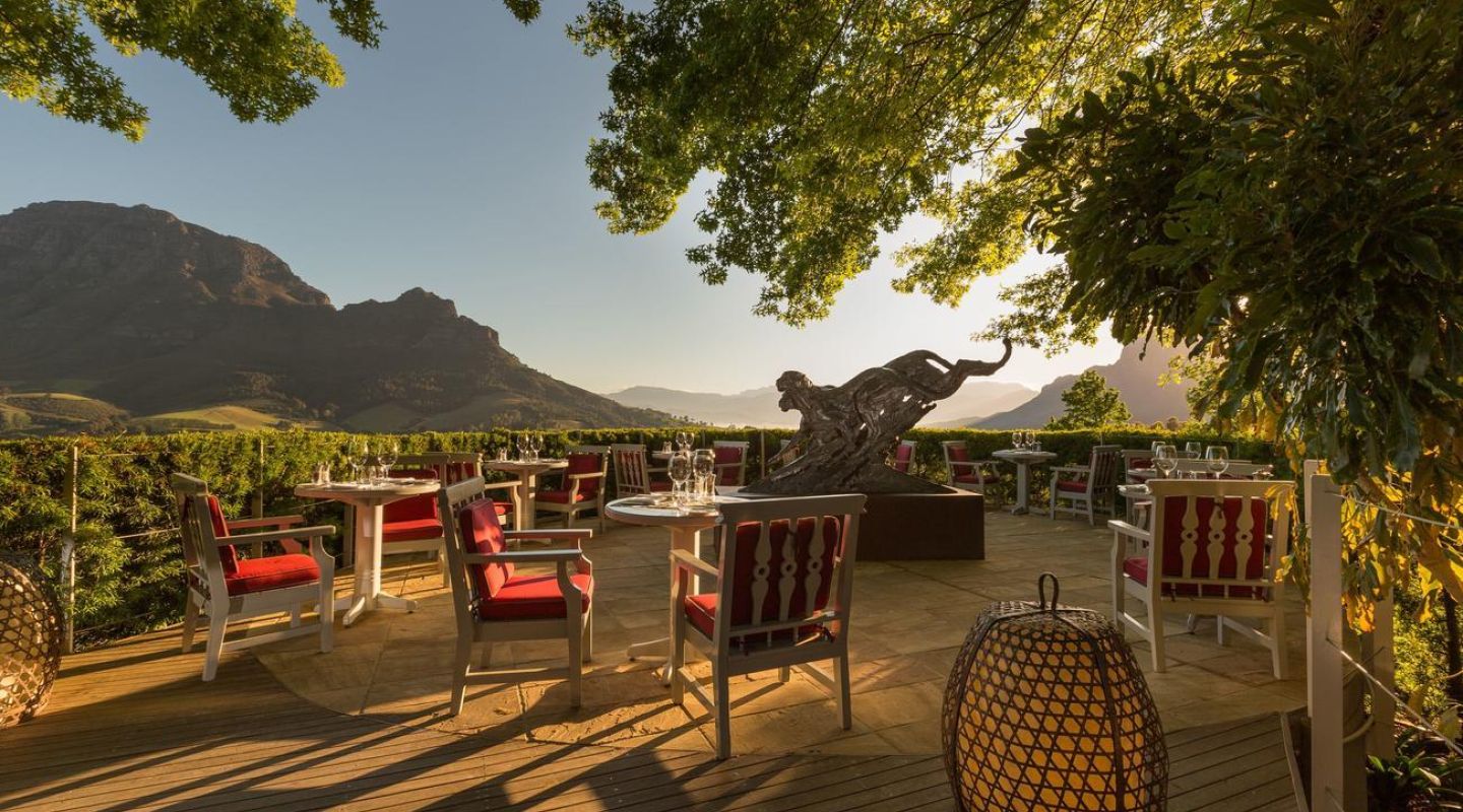 Delaire graff restaurant exterior and terrace