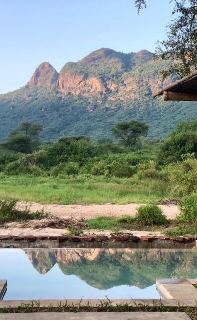 Kenya Samburu Kalepo Camp pool with view