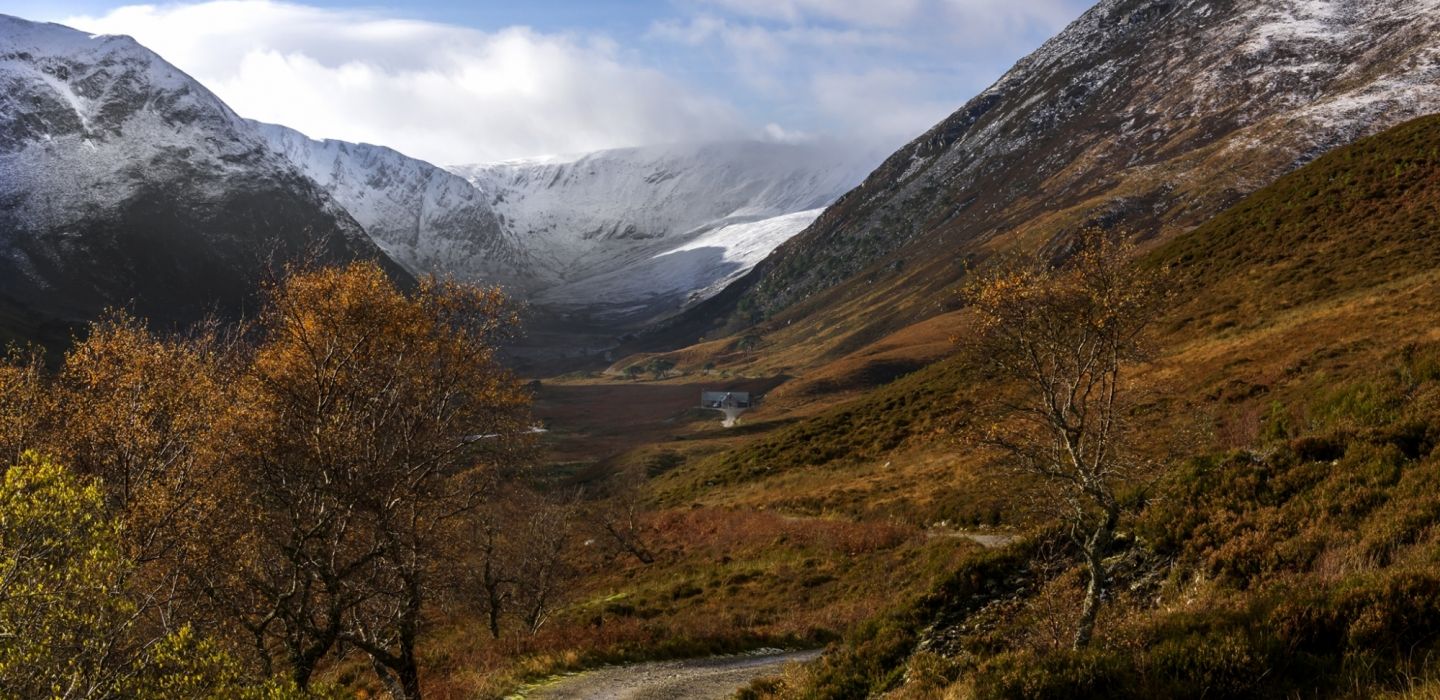Cottage Eagles Crag Alladale Wilderness Reserve landscape