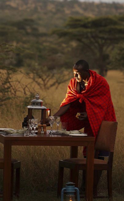 Naboisho Dinner setup