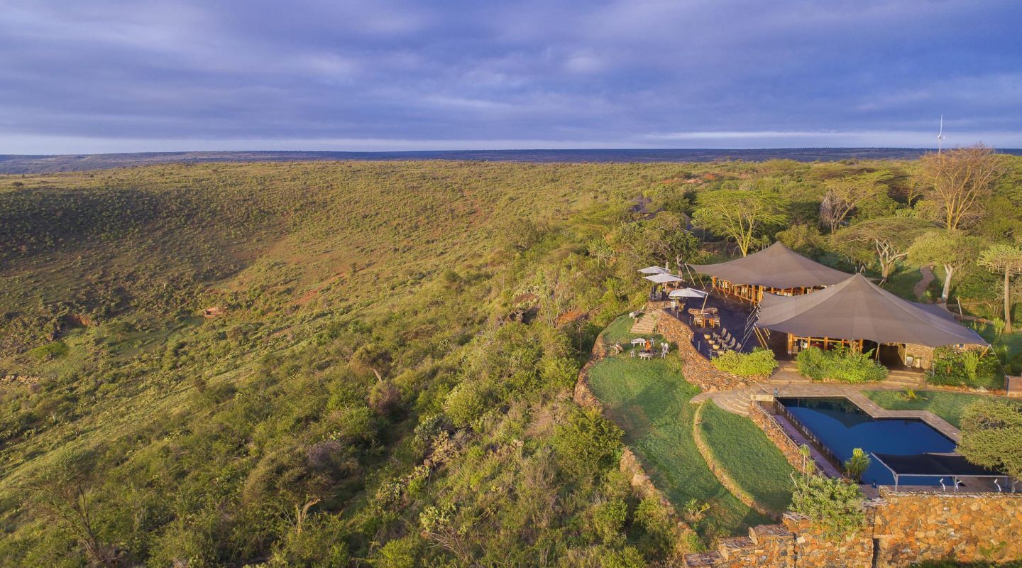 Elewana Loisaba Tented Camp aerial exterior